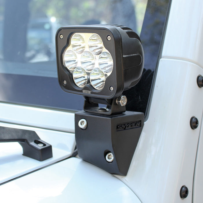 Westin 62-41045 Lower Pillar Mount; For Post Mount LED Lights; Cast Aluminum; Textured Black; - Truck Part Superstore