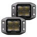 Go Rhino 750400321FCF Blackout Series Lights - Pair of 3x3 Cube Flood Light Kit - Flush Mount - Truck Part Superstore