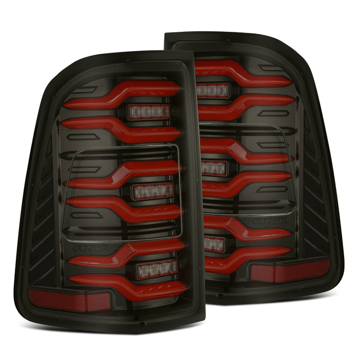 AlphaRex 640050 LED Taillights Black-Red - Truck Part Superstore