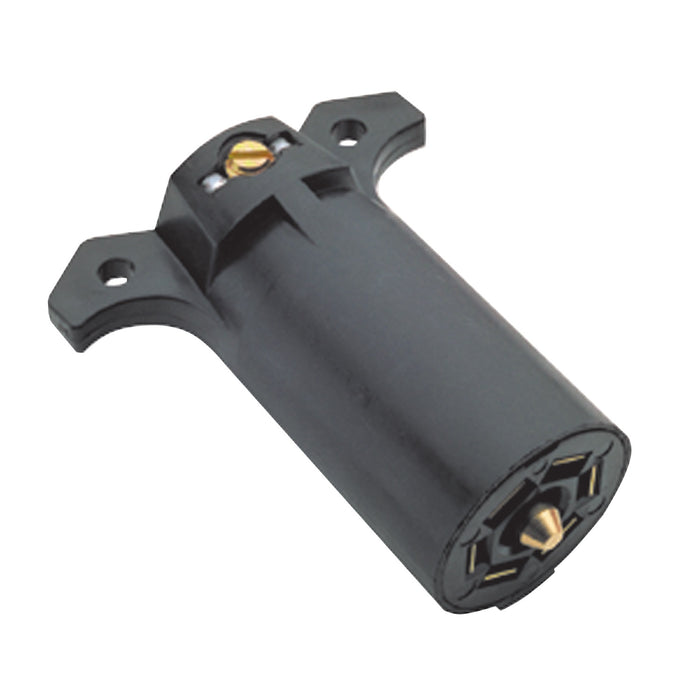 Westin 65-75021 Electrical Connector; 7-Way RV Round; Plastic Trailer Side; w/Rubber Seal; - Truck Part Superstore