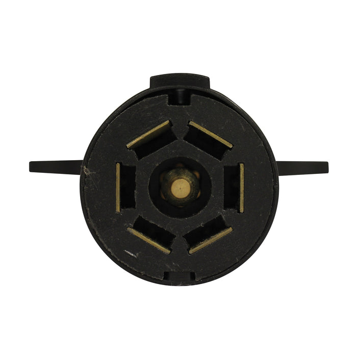 Westin 65-75021 Electrical Connector; 7-Way RV Round; Plastic Trailer Side; w/Rubber Seal; - Truck Part Superstore