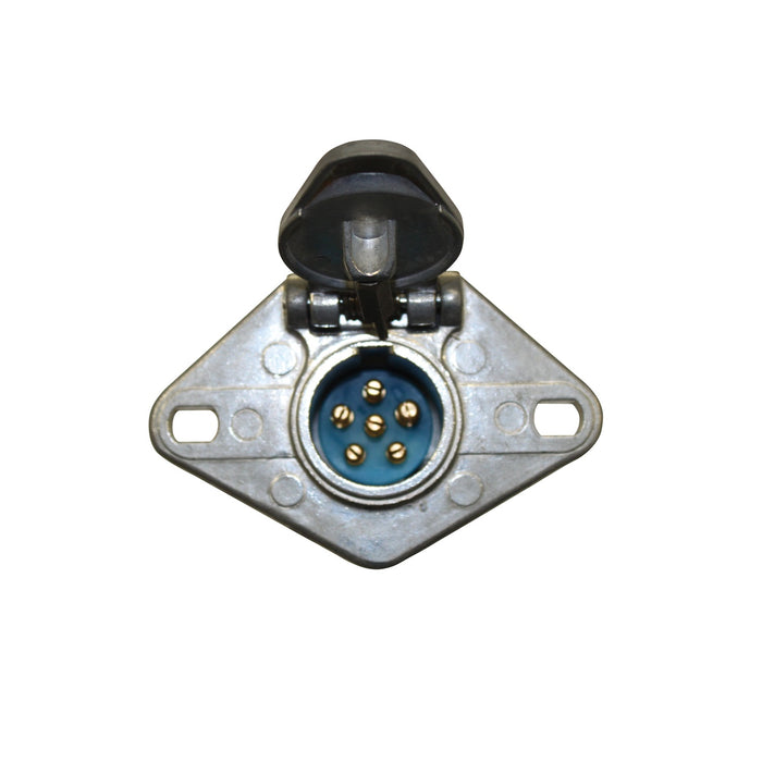 Westin 65-75036 Electrical Connector; 6-Way Round; Metal; Car Side; - Truck Part Superstore