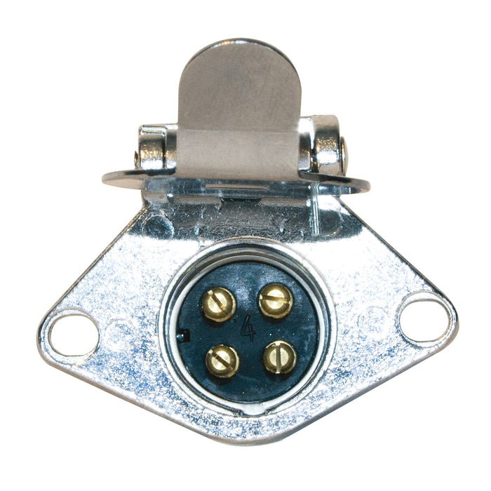 Westin 65-75201 Electrical Connector; 4-Way Round; Metal; Car Side; - Truck Part Superstore