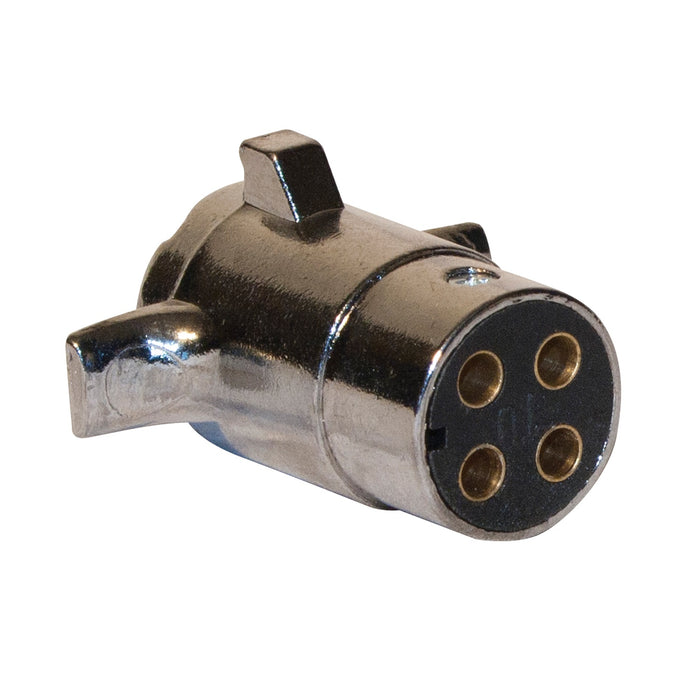 Westin 65-75202 Electrical Connector; 4-Way Round; Metal; Trailer Side; - Truck Part Superstore