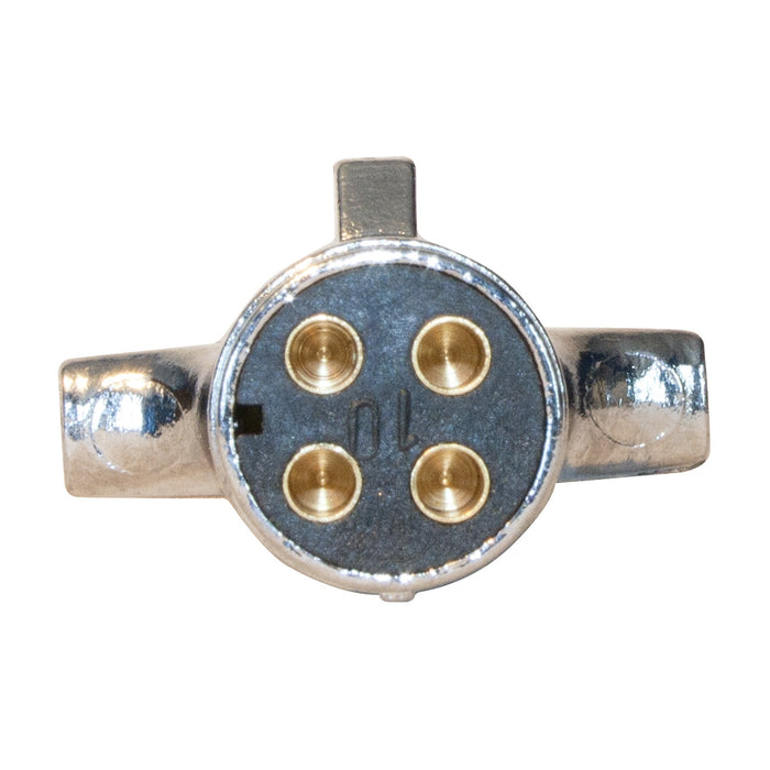 Westin 65-75202 Electrical Connector; 4-Way Round; Metal; Trailer Side; - Truck Part Superstore