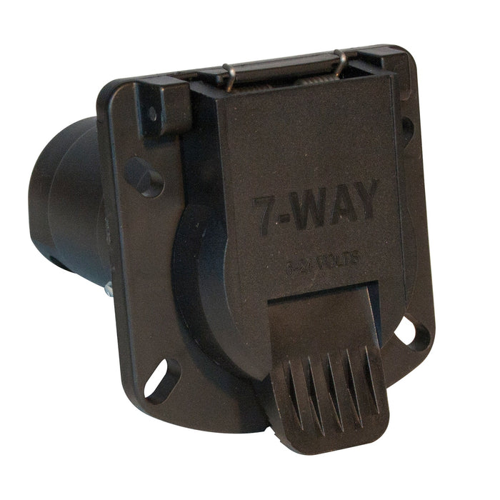 Westin 65-75300 Electrical Connector; 7-Way RV Round; Plastic; Car Side; w/Rubber Seal; - Truck Part Superstore