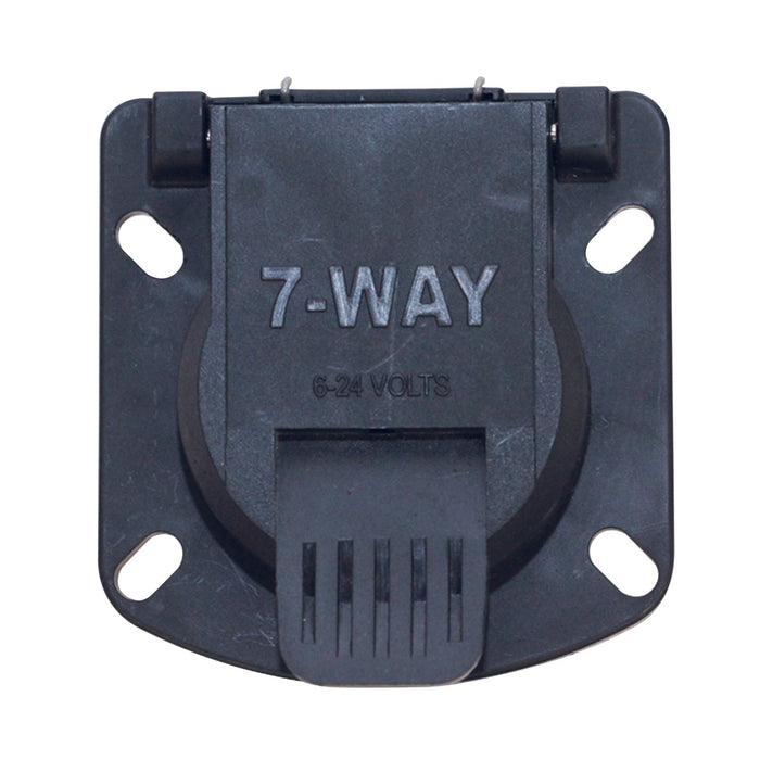 Westin 65-75300 Electrical Connector; 7-Way RV Round; Plastic; Car Side; w/Rubber Seal; - Truck Part Superstore