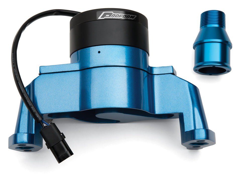 ProForm 66225B Electric Engine Water Pump Aluminum Blue Powder Coat Fits SB Chevy Engines Proform - Truck Part Superstore
