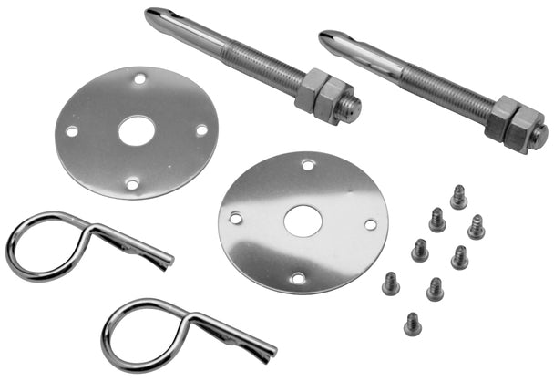 ProForm 66649 Hood Pin Kit Stainless 2 Pin Scuff Plates Safety Pins And Hardware Included Proform - Truck Part Superstore