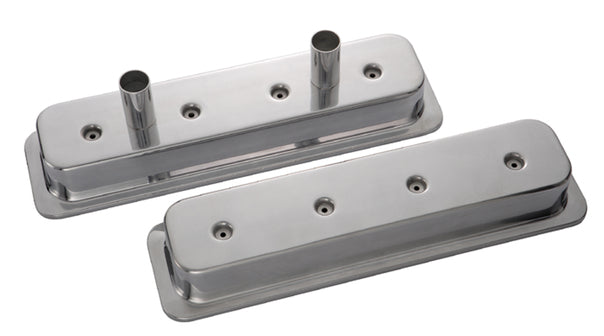 ProForm 66734 Engine Valve Covers Circle Track-Center Bolt Style Die Cast w/Tubes SB Chevy Proform - Truck Part Superstore