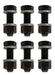 ProForm 66757 Wedge-Locking Collector Bolts And Nuts 3/8 Diameter X 1.25 Inch Black Finish 6 Pcs Proform - Truck Part Superstore