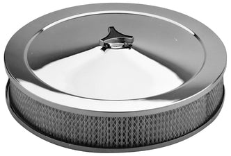 ProForm 66801 Engine Air Cleaner Kit 14 Inch Diameter Deluxe Model Chrome No Logo With Element Proform - Truck Part Superstore