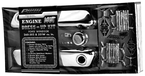 ProForm 66863 Engine Dress-Up Kit Chrome w/No Logo Fits SB Ford 289-302-351W Engines Stock Chrome Proform - Truck Part Superstore