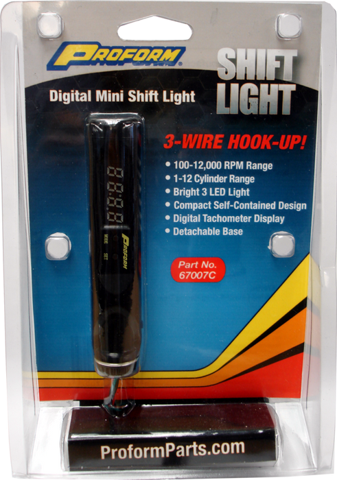 ProForm 67007C RPM Shift Light StAnd Alone Adjustable Model LED Light Digital 3-Wire Hookup Proform - Truck Part Superstore