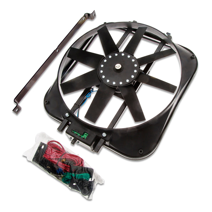 ProForm 67015 Electric Radiator Fan High Perf. Mustang Model with Thermostat 15 In 2800CFM Proform - Truck Part Superstore