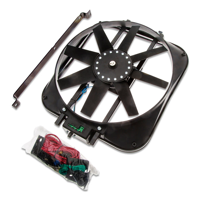 ProForm 67028 S-Blade Radiator Fan High Performance Model with Thermostat 15 In 2800CFM Proform - Truck Part Superstore