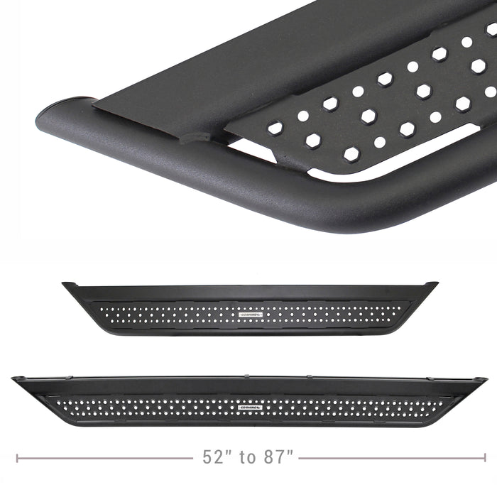 Go Rhino D64157T 6" wide strong steel side steps doubles as a slider to protect rocker panel - Truck Part Superstore