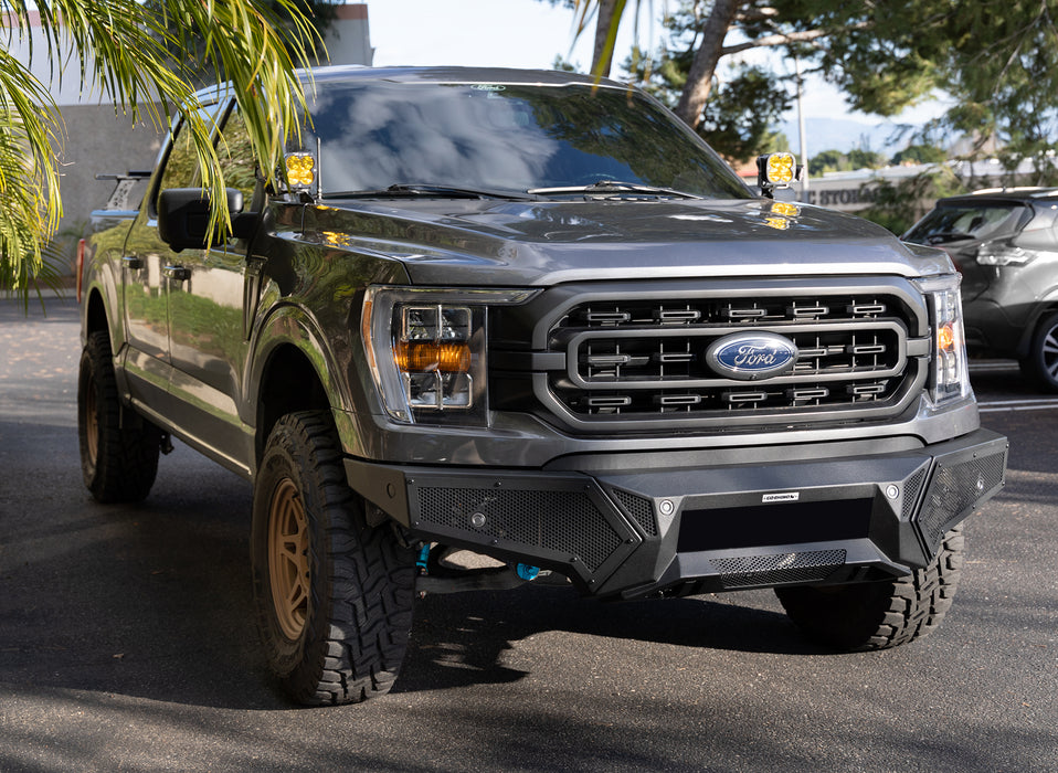 Go Rhino 34398T Low profile steel bumper protects front of vehicle - Truck Part Superstore