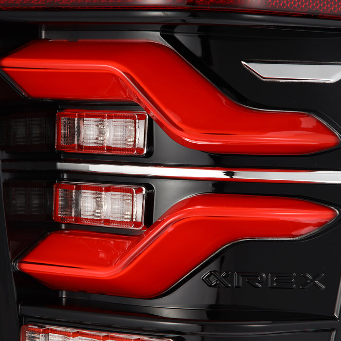 AlphaRex 680000 LED Taillights Black-Red - Truck Part Superstore