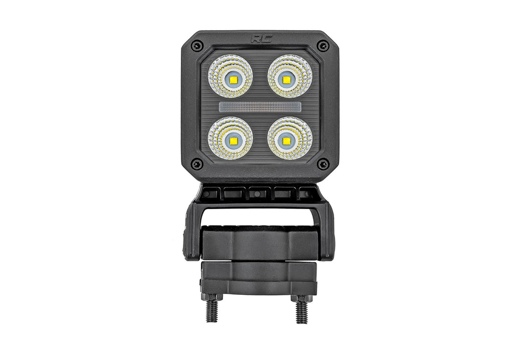 Rough Country 70802 LED Light Pair 2 Inch Square Flood Swivel Mount Rough Country - Truck Part Superstore