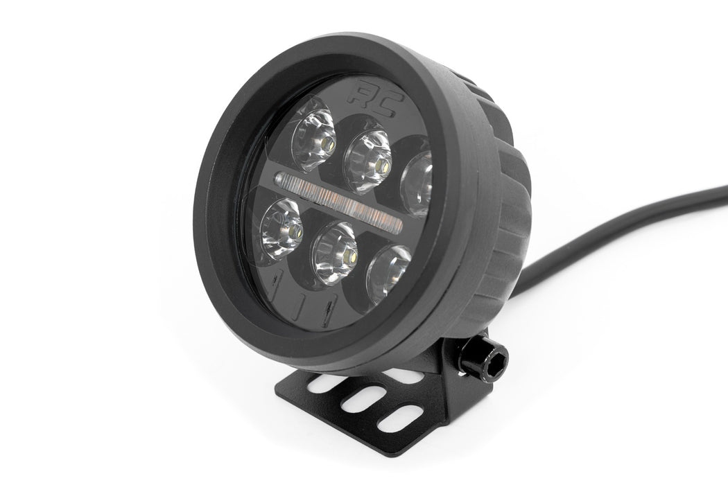 Rough Country 70900 Black Series Round LED Light Pair 3.5 Inch Amber DRL Rough Country - Truck Part Superstore
