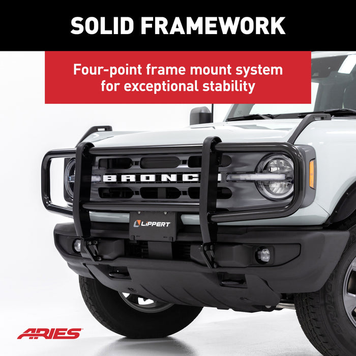 ARIES 7100 ForeFront Black Steel Grille Guard for Ford Bronco for Select Ford Bronco