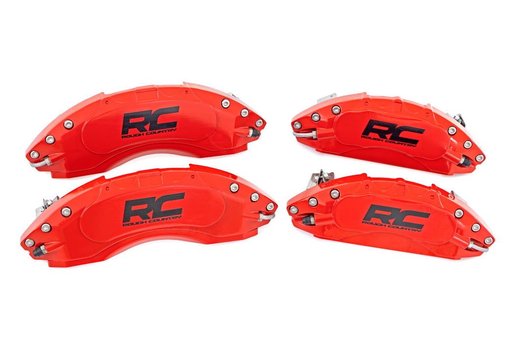 Rough Country 71122A Caliper Cover Red Electric Parking Brakes Ford Expedition (18-23)/F-150 (15-20) Rough Country - Truck Part Superstore