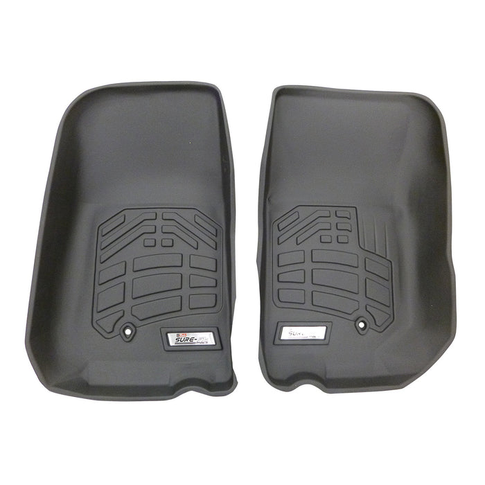 Westin 72-110034 Sure-Fit Floor Liner; Black; Front; 2 pc.; - Truck Part Superstore