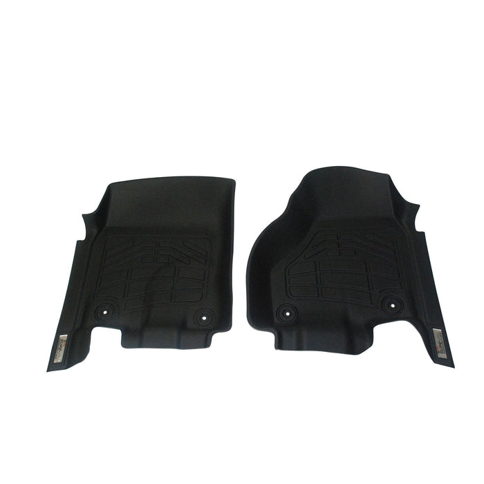Westin 72-110043 Sure-Fit Floor Liner; Black; Front; 2 pc.; w/2 Retention Hooks; For Mega Cab; - Truck Part Superstore