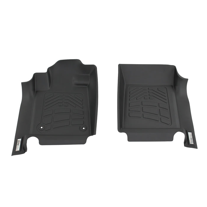 Westin 72-110054 Sure-Fit Floor Liner; Black; Front; 2 pc.; For Crew Max Cab; Double Hook; - Truck Part Superstore