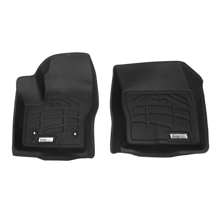 Westin 72-110060 Sure-Fit Floor Liner; Black; Front; 2 pc.; - Truck Part Superstore