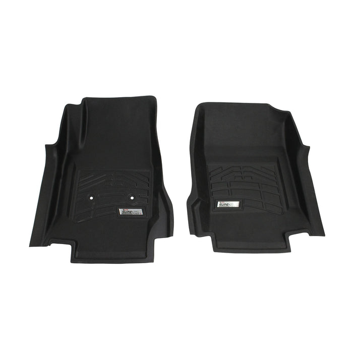 Westin 72-110074 Sure-Fit Floor Liner; Black; Front; 2 pc.; For Double Cab; - Truck Part Superstore