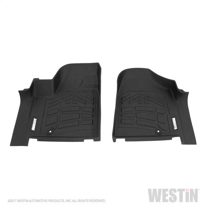 Westin 72-110090 Sure-Fit Floor Liner; Black; Front; 2 pc.; - Truck Part Superstore