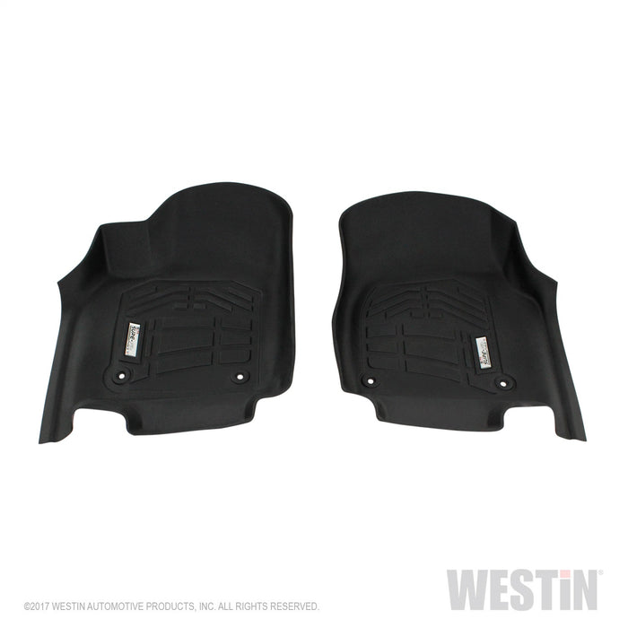Westin 72-110094 Sure-Fit Floor Liner; Black; Front; 2 pc.; - Truck Part Superstore