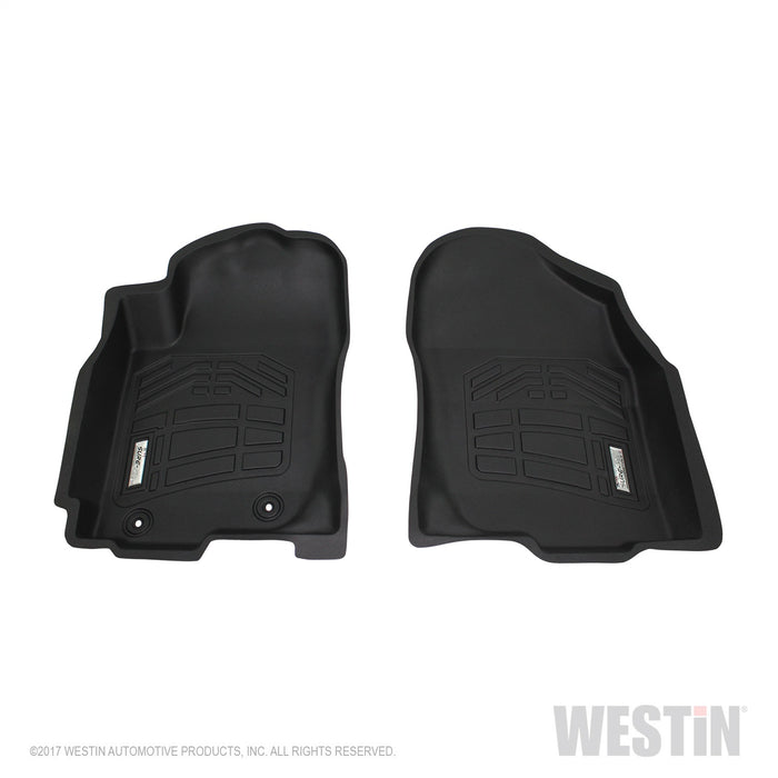 Westin 72-110096 Sure-Fit Floor Liner; Black; Front; 2 pc.; - Truck Part Superstore