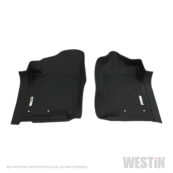Westin 72-110099 Sure-Fit Floor Liner; Black; Front; 2 pc.; - Truck Part Superstore