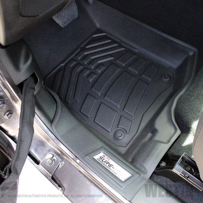Westin 72-110102 Sure-Fit Floor Liner; Black; Front; - Truck Part Superstore