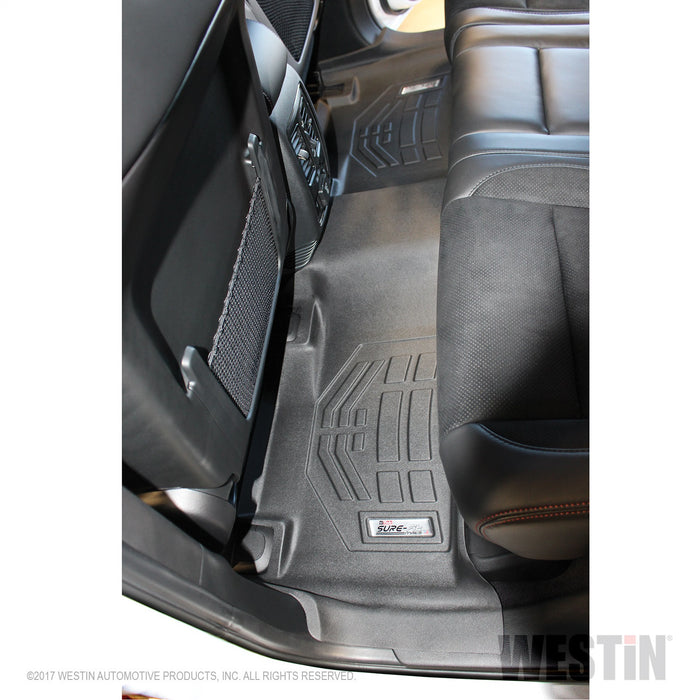 Westin 72-113095 Sure-Fit Floor Liner; Black; Rear; - Truck Part Superstore