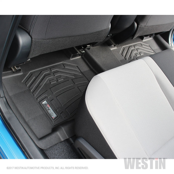 Westin 72-113097 Sure-Fit Floor Liner; Black; Rear; - Truck Part Superstore