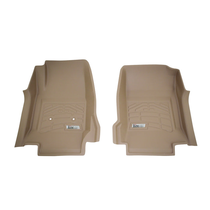 Westin 72-130074 Sure-Fit Floor Liner; Tan; Front; 2 pc.; For Double Cab; - Truck Part Superstore
