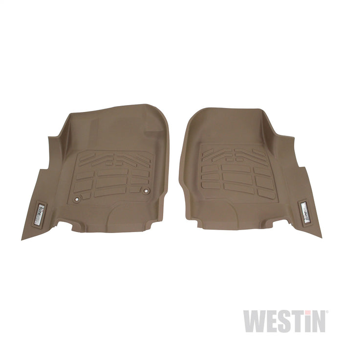 Westin 72-130084 Sure-Fit Floor Liner; Tan; Front; 2 pc.; - Truck Part Superstore