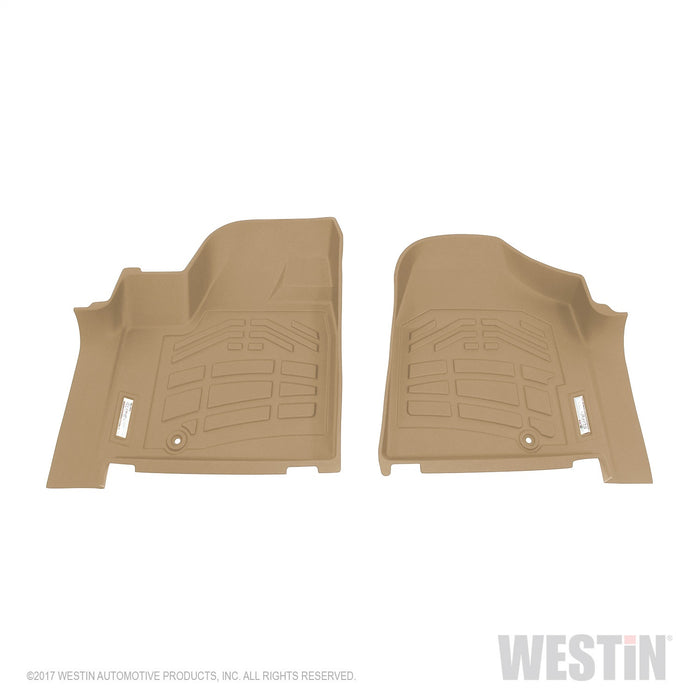 Westin 72-130090 Sure-Fit Floor Liner; Tan; Front; 2 pc.; - Truck Part Superstore
