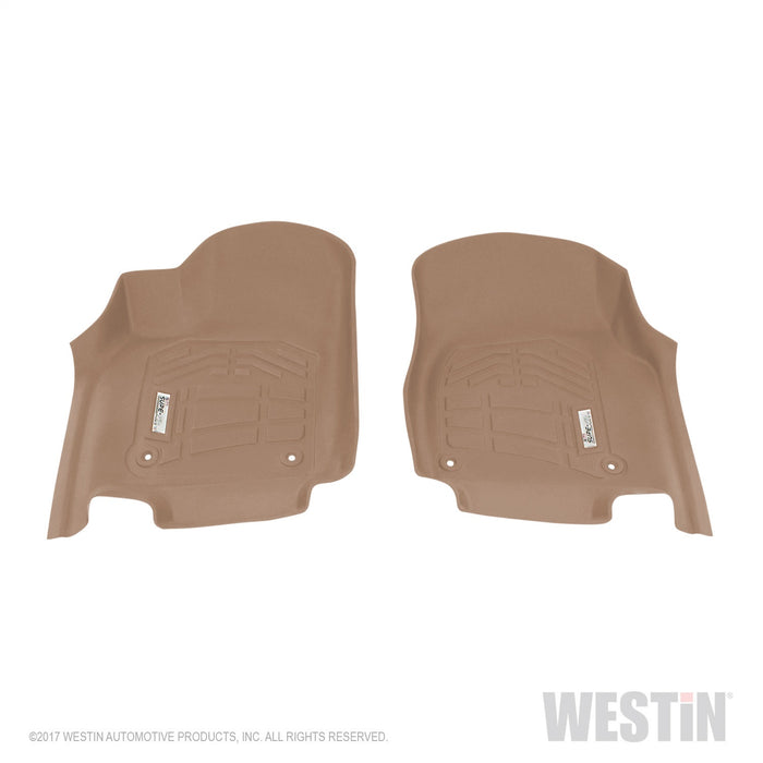 Westin 72-130094 Sure-Fit Floor Liner; Tan; Front; 2 pc.; - Truck Part Superstore