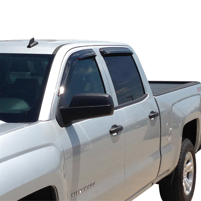 Westin 72-31484 Slim Wind Deflector; 4 pc.; Smoke; - Truck Part Superstore