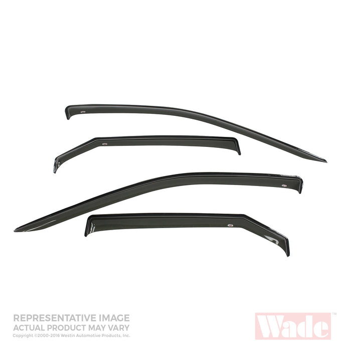 Westin 72-35406 Slim Wind Deflector; 4 pc.; Smoke; - Truck Part Superstore