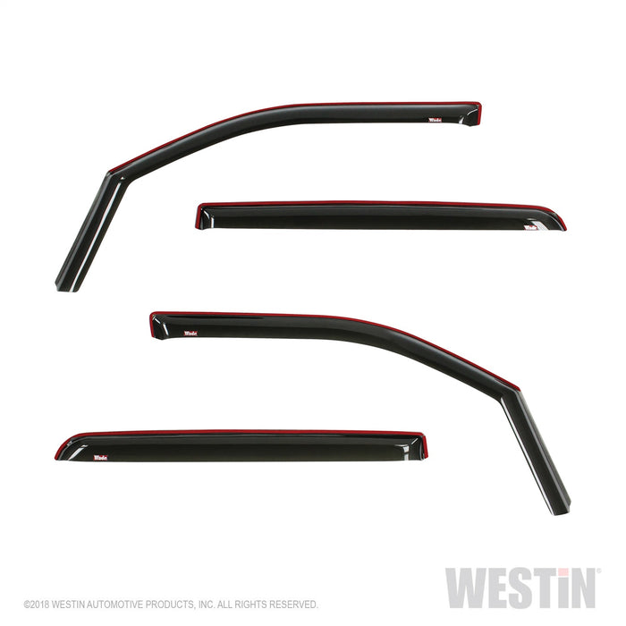 Westin 72-35407 In-Channel Wind Deflector; 4 pc.; Smoke; - Truck Part Superstore