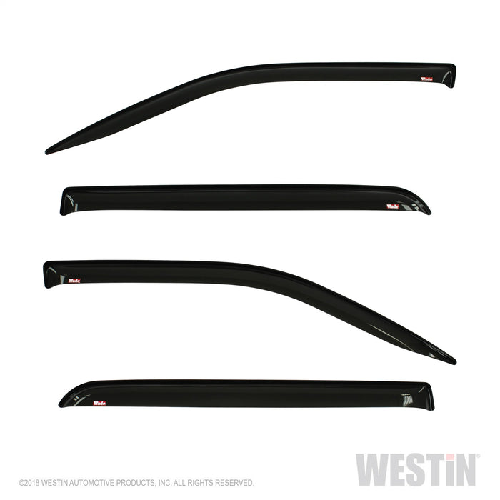 Westin 72-35432 Slim Wind Deflector; 4 pc.; Smoke; - Truck Part Superstore