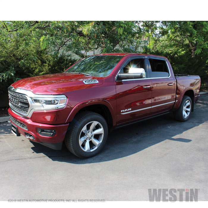 Westin 72-35432 Slim Wind Deflector; 4 pc.; Smoke; - Truck Part Superstore