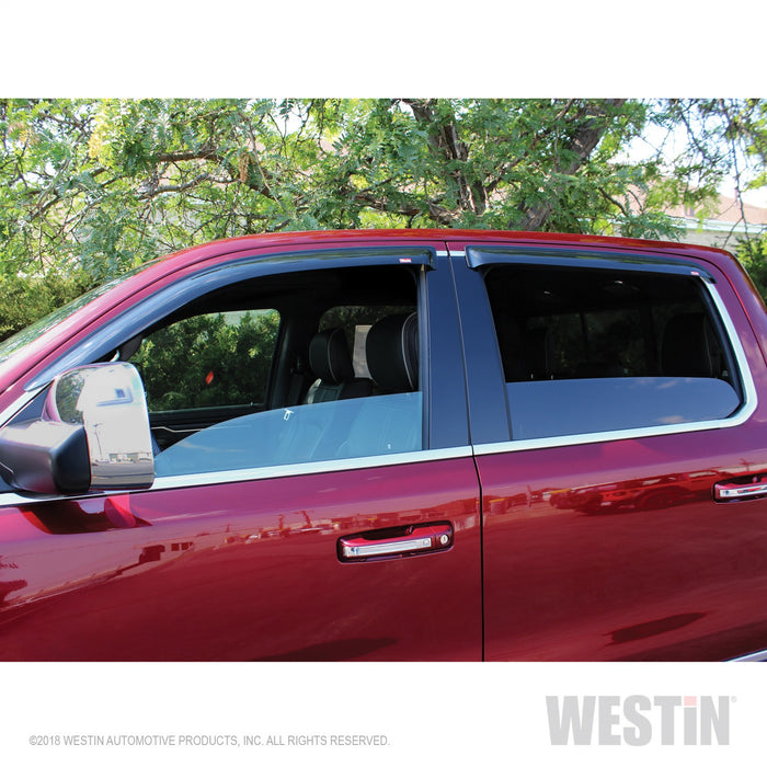 Westin 72-35432 Slim Wind Deflector; 4 pc.; Smoke; - Truck Part Superstore