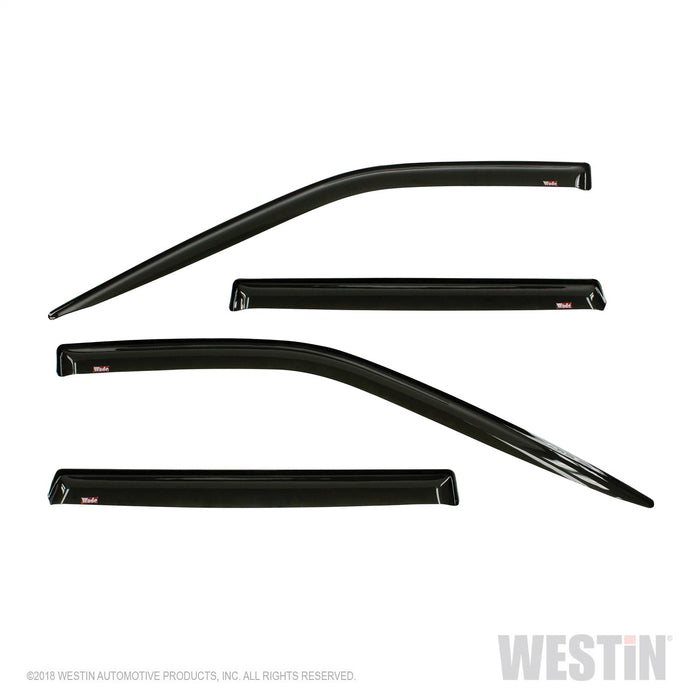 Westin 72-37448 Slim Wind Deflector; 4 pc.; Smoke; - Truck Part Superstore